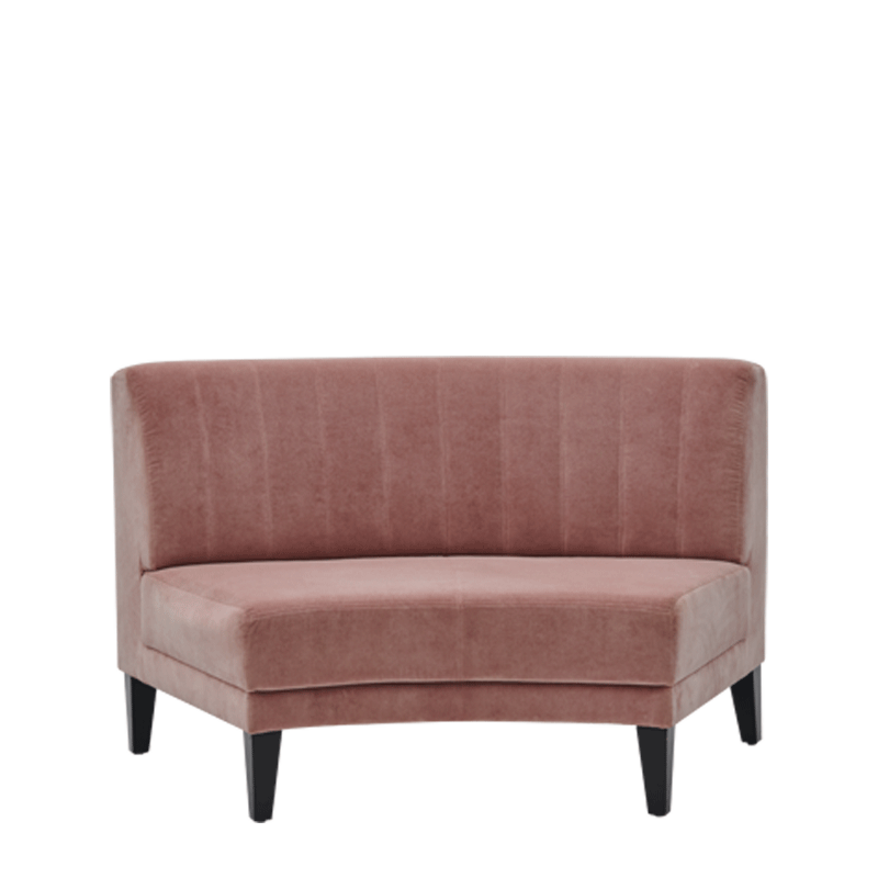 Infinito F Curved Sofa in Soft Pink