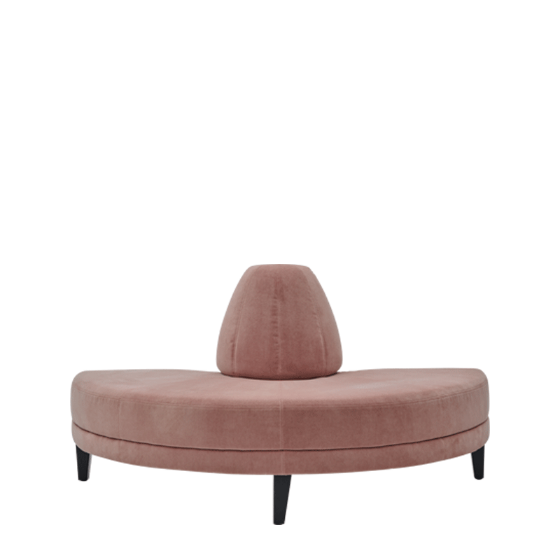 Infinito H Bullnose Sofa in Soft Pink