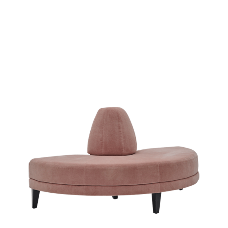 Infinito H Bullnose Sofa in Soft Pink