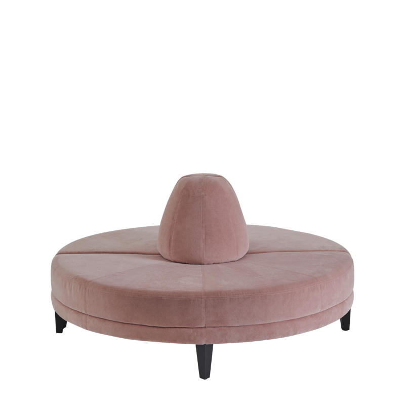 Infinito H Bullnose Sofa in Soft Pink