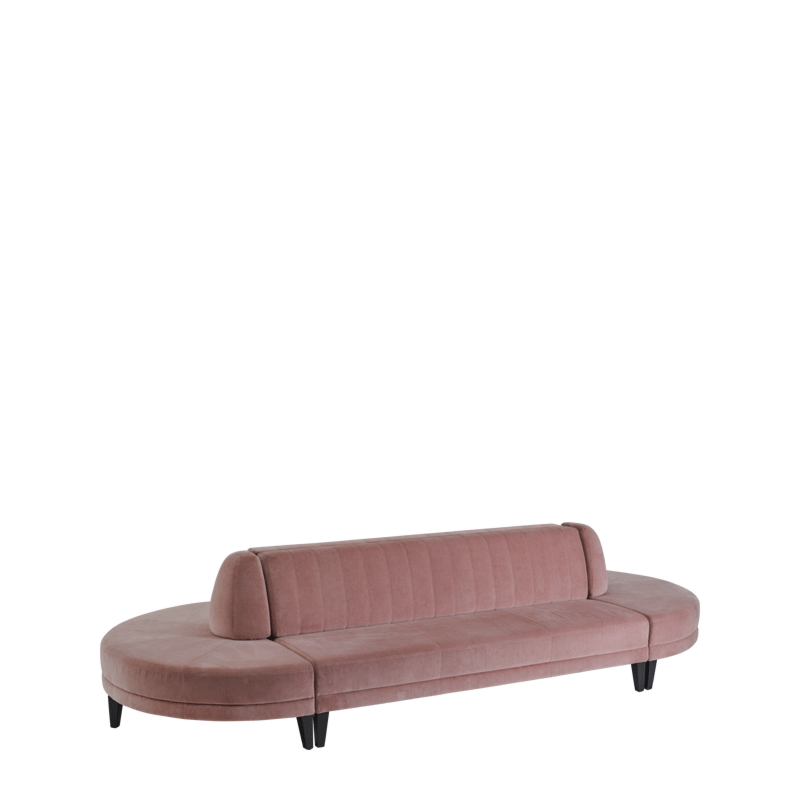 Infinito H Bullnose Sofa in Soft Pink