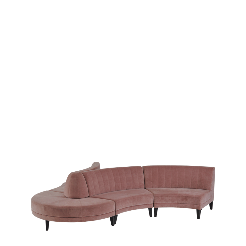 Infinito H Bullnose Sofa in Soft Pink