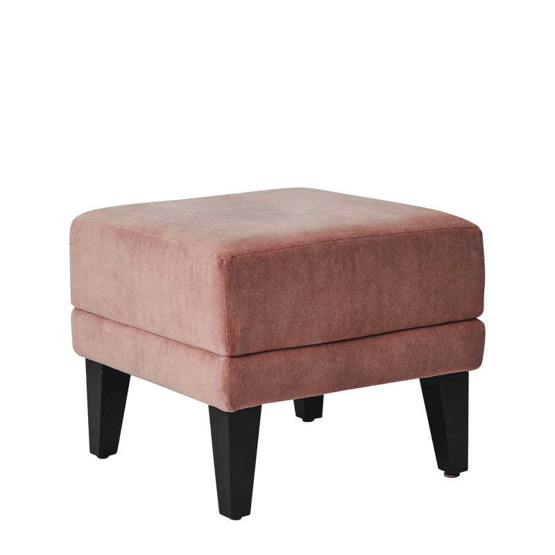 Infinito K Small Square Ottoman in Soft Pink