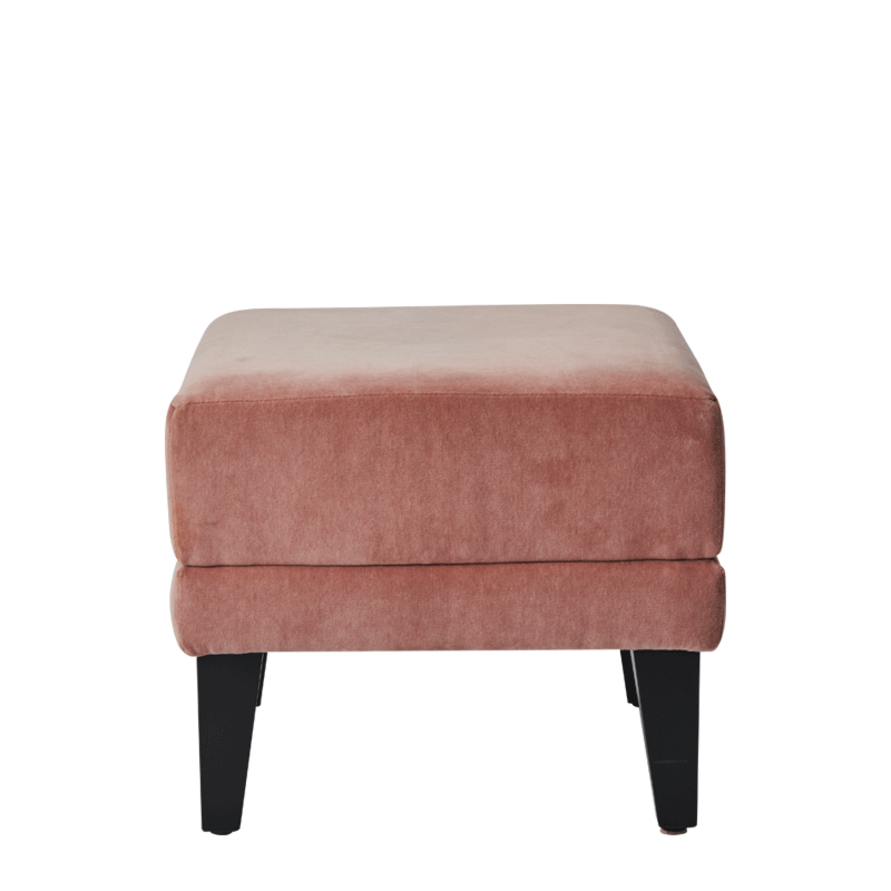 Infinito K Small Square Ottoman in Soft Pink