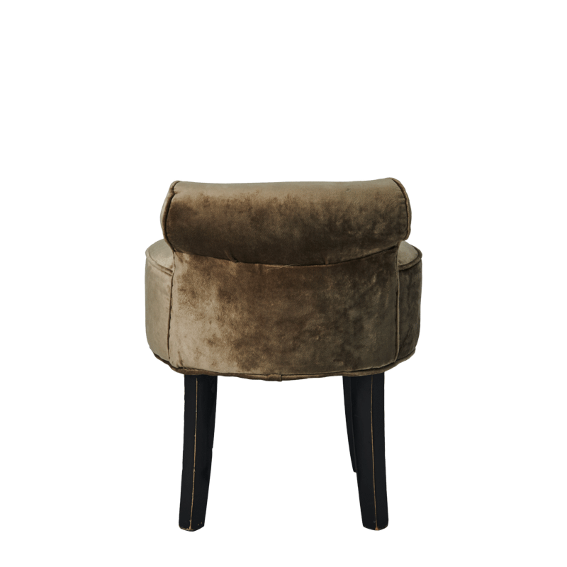 Belgravia Ottoman in Taupe Velvet