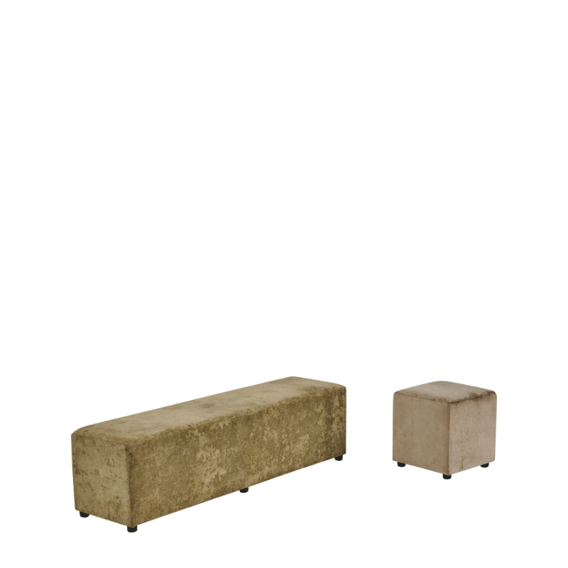 Rochelle Bench in Taupe Velvet