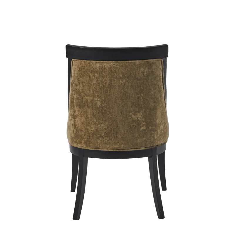 Sabrina Chair in Black with Taupe Seat Pad