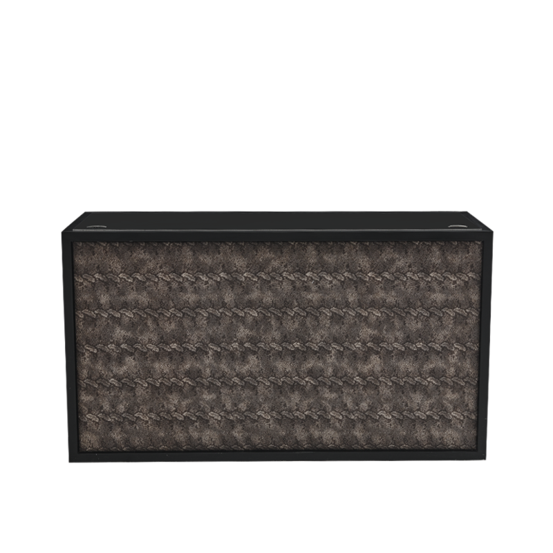 Unico DJ Booth - Black Frame - Snake Skin Upholstered Panels