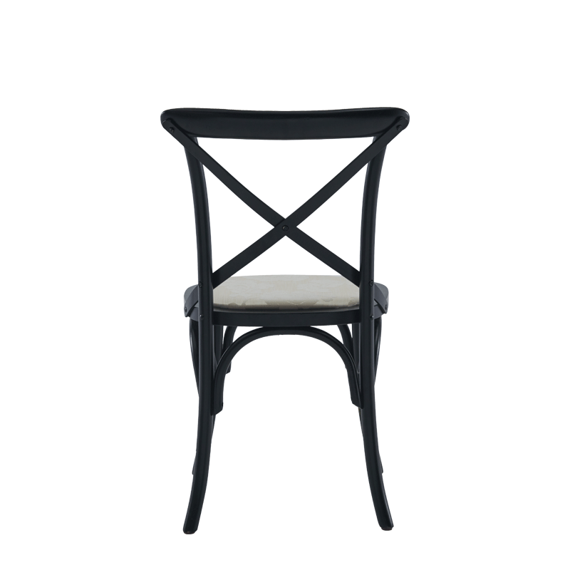 Coco Chair in Black with Vanilla Seat Pad