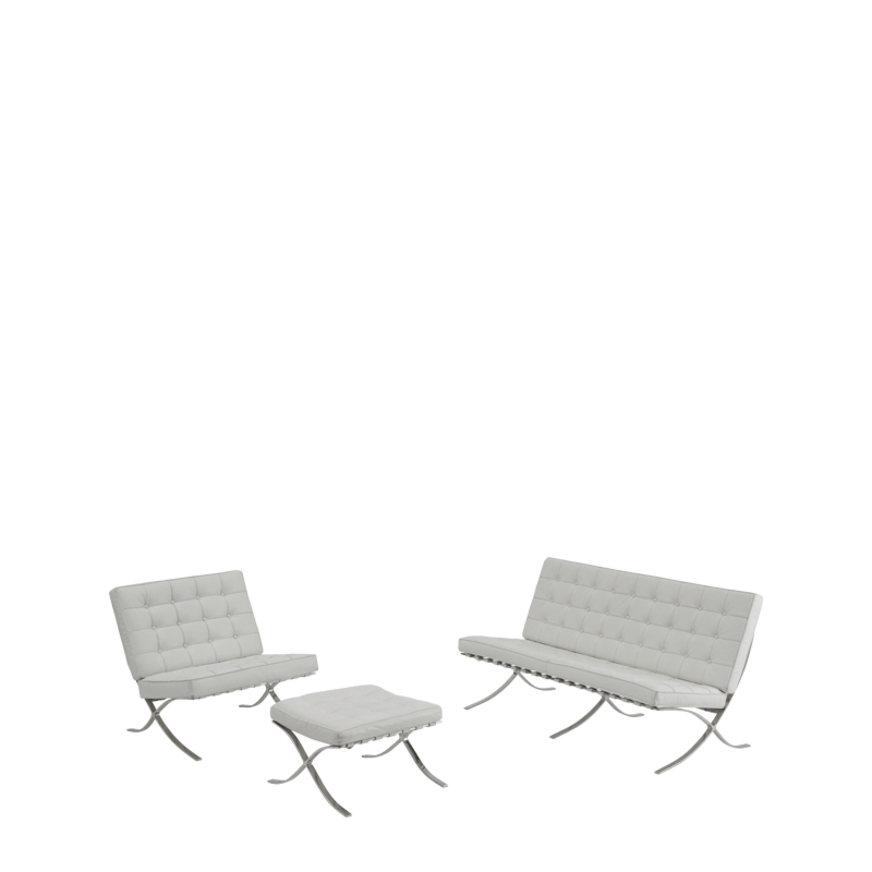 Barcelona Chair in White