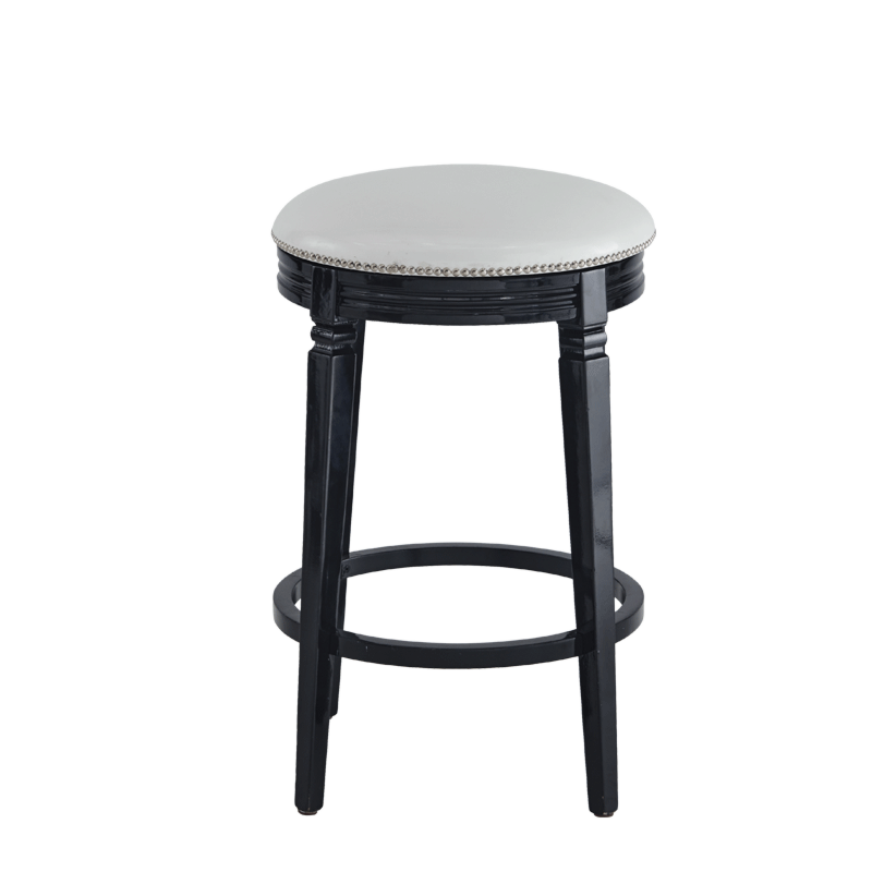 Beli Bar Stool Black with White Seat Pad