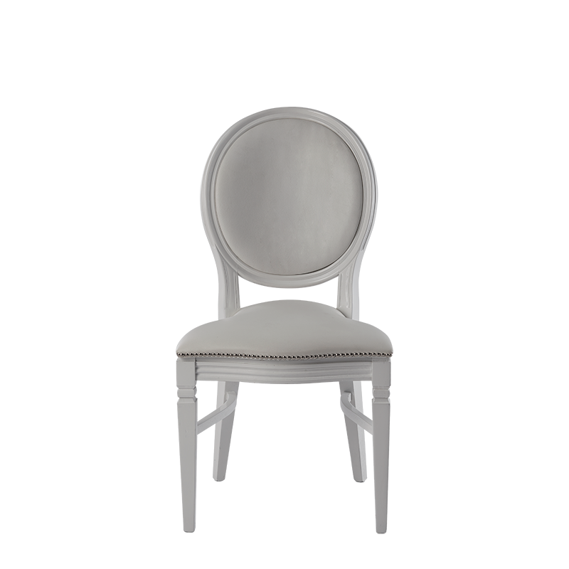 Chandelle Chair in White with White Seat Pad