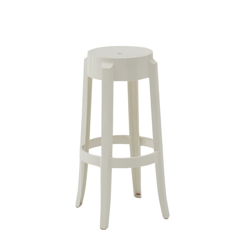 Charles Ghost Bar Stool in White