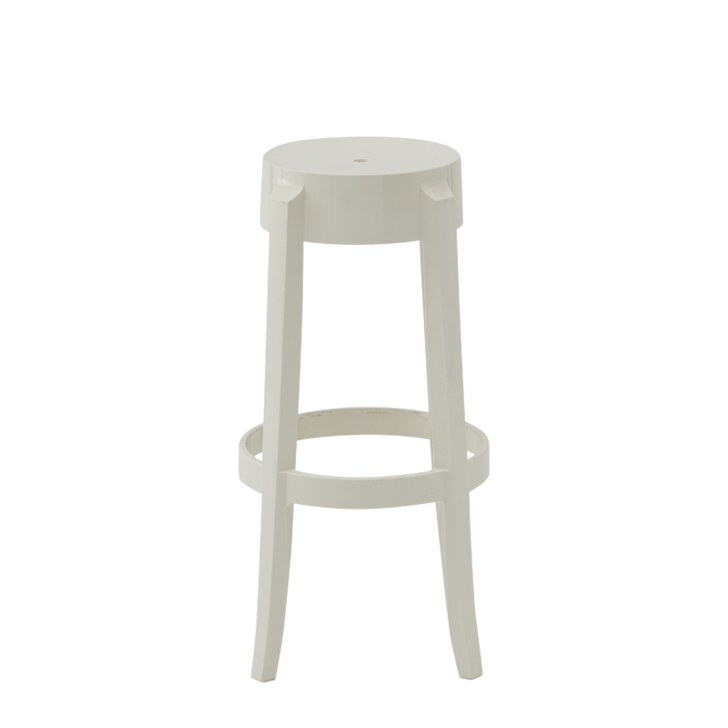 Charles Ghost Bar Stool in White