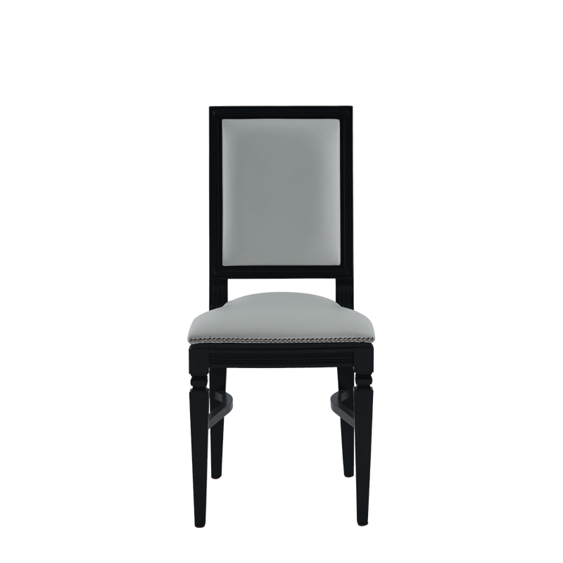 CKC Chair in Black with White Seat Pad