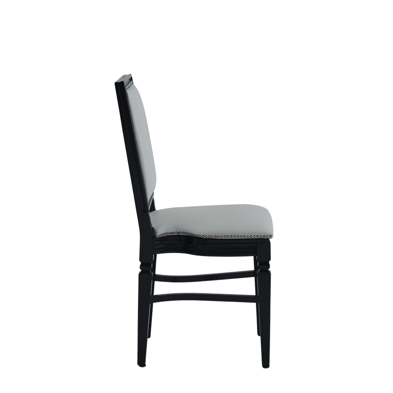 CKC Chair in Black with White Seat Pad