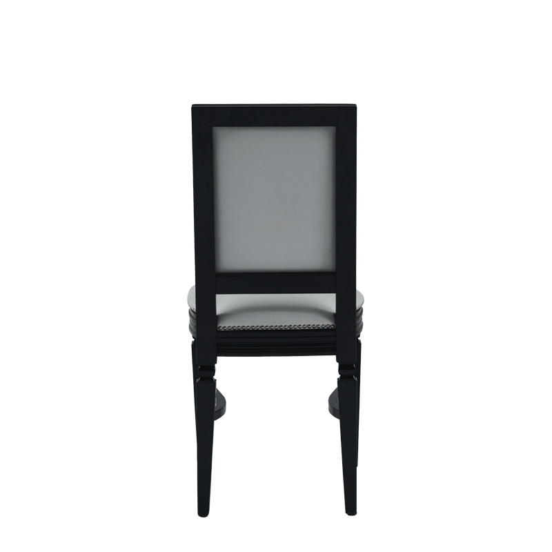 CKC Chair in Black with White Seat Pad