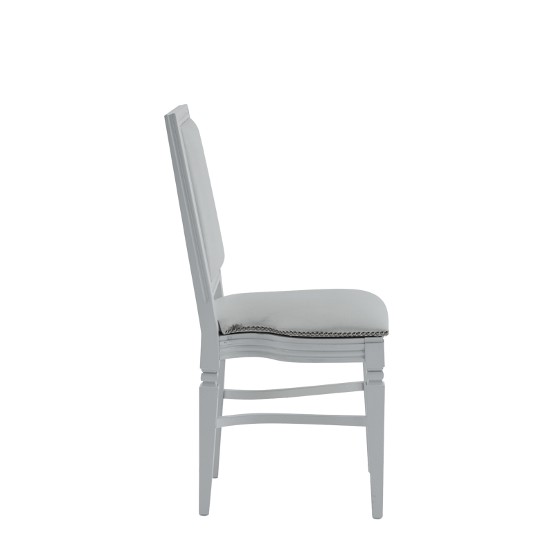 CKC Chair in White with White Seat Pad