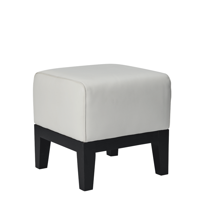 Classic Square Ottoman in White