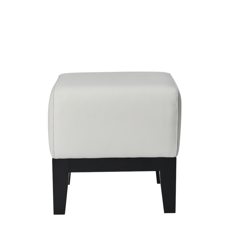 Classic Square Ottoman in White