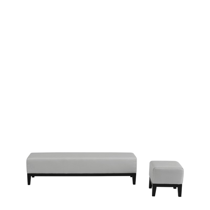 Classic Square Ottoman in White