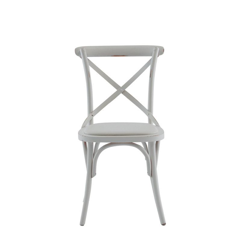 Coco Chair in White with White Seat Pad