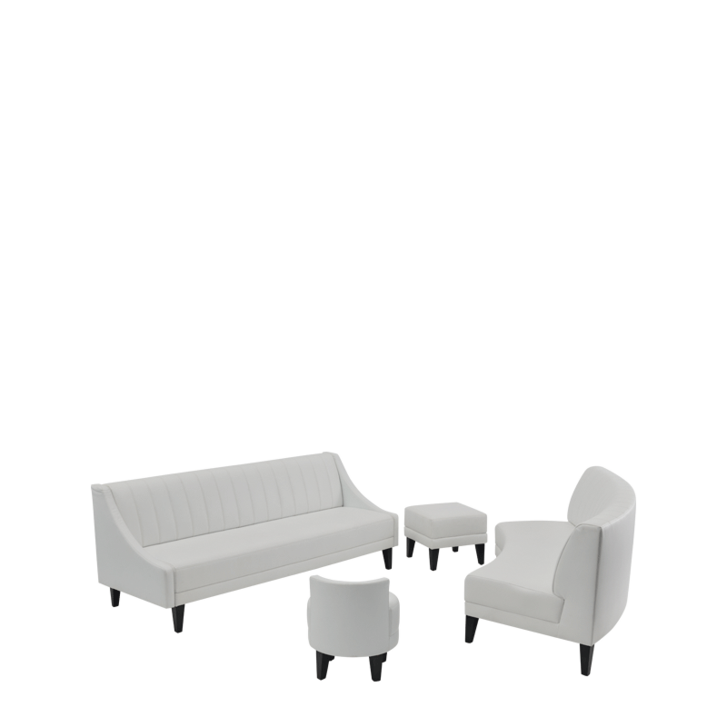 Infinito F Curved Sofa in White