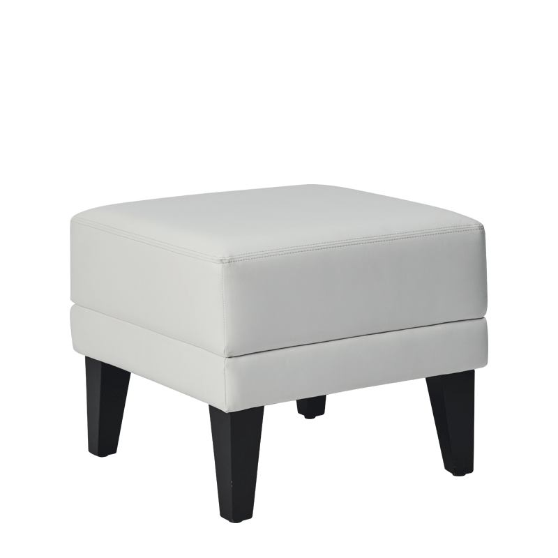 Infinito K Small Square Ottoman in White