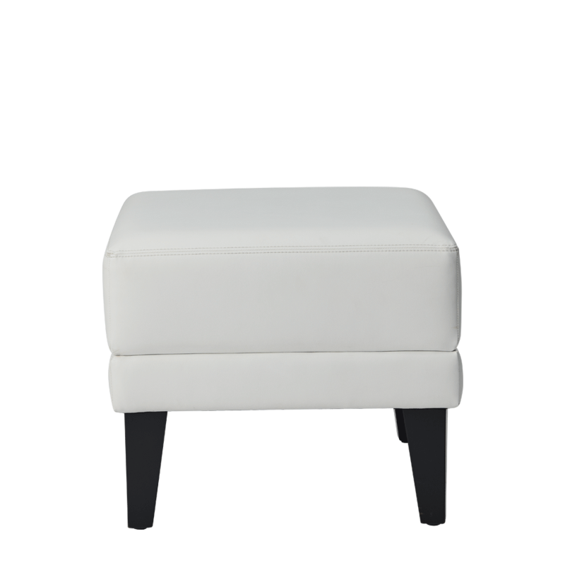 Infinito K Small Square Ottoman in White