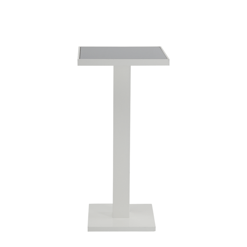Olympic Poseur Table in White with Smoked Mirror Top