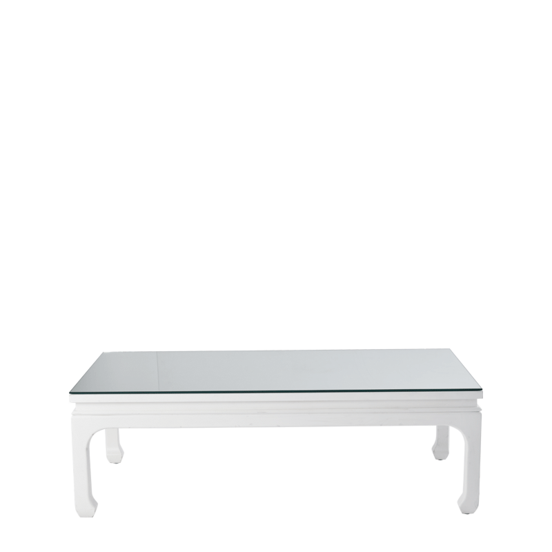 Shanghai Coffee Table in White with Mirror Top 