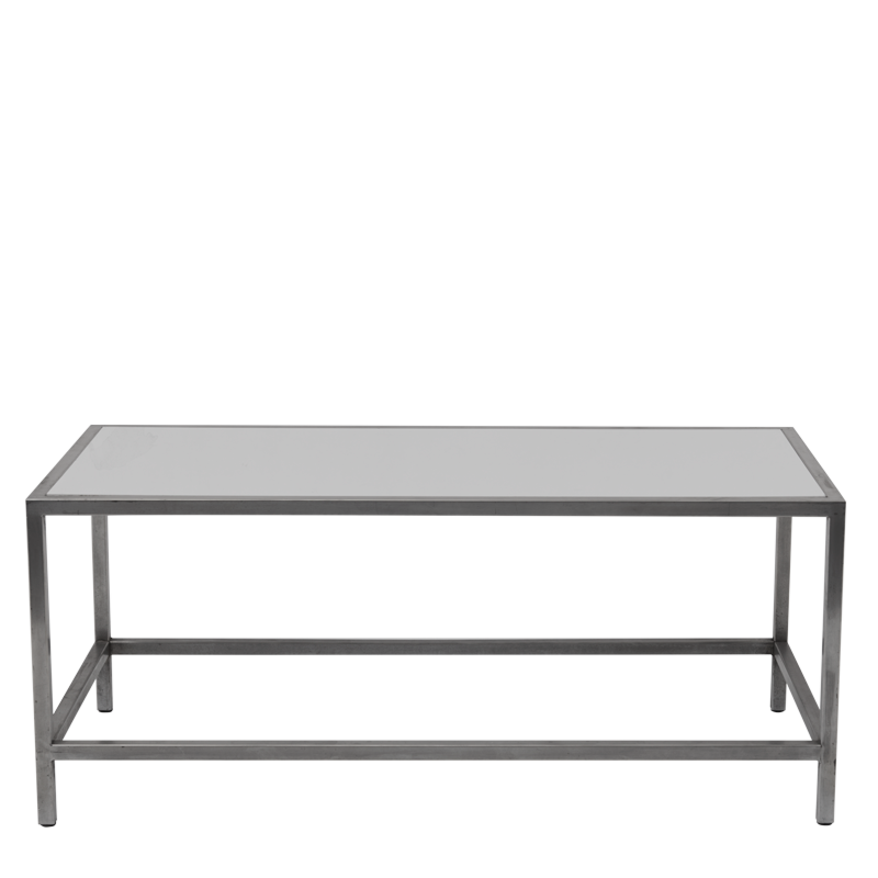 Unico Rectangular Coffee Table - Steel Frame - White Top