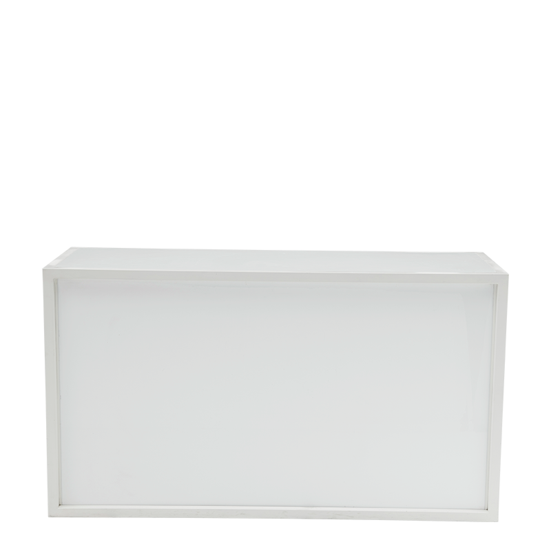Unico Rectangular Bar with White Frame and White Panels