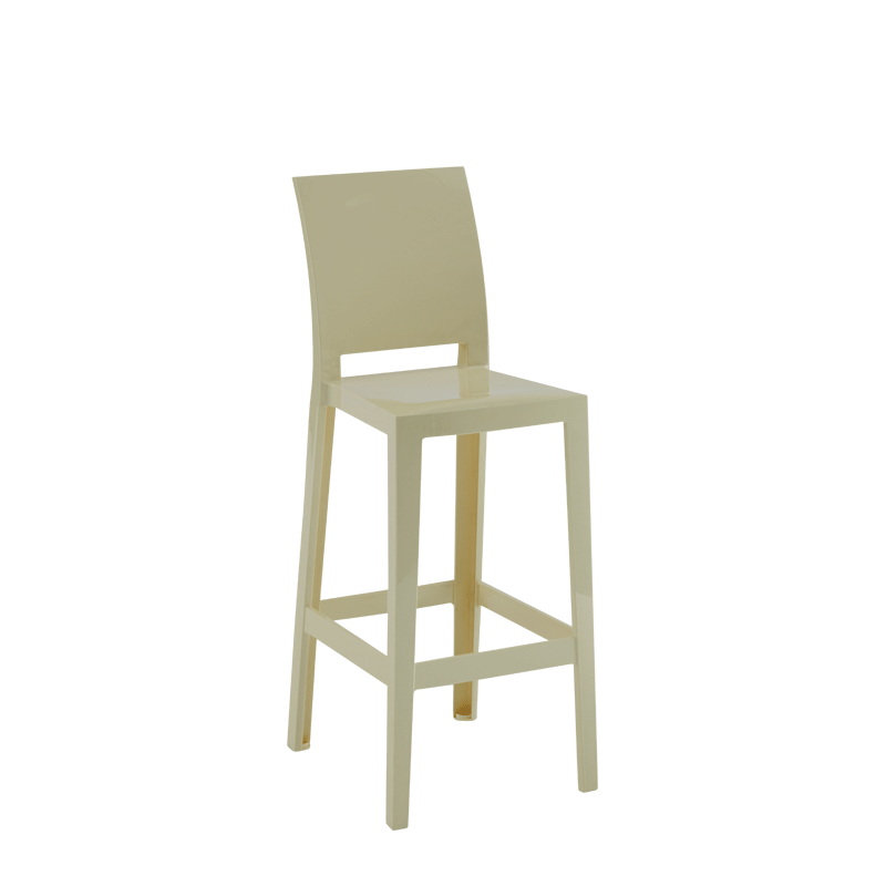 One More Please Bar Stool Square in Yellow