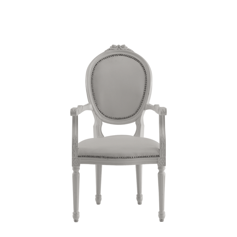 Baby Doll Round Armchair in White