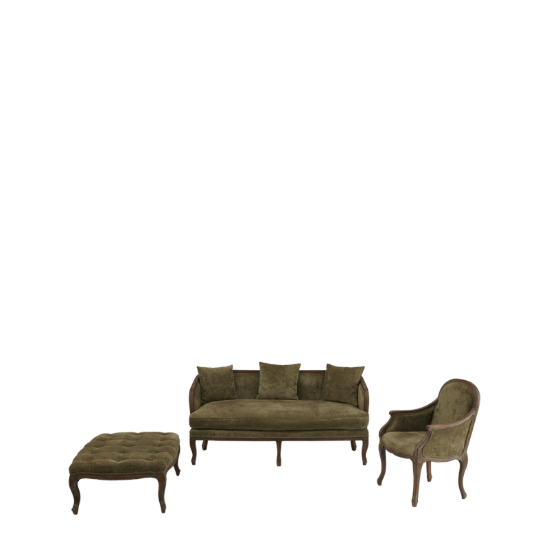 Berg Armchair Oak with Taupe