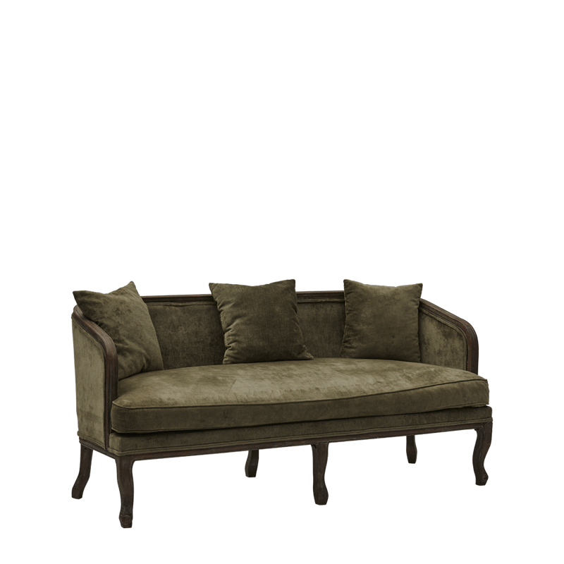 Berg Sofa Oak in Taupe