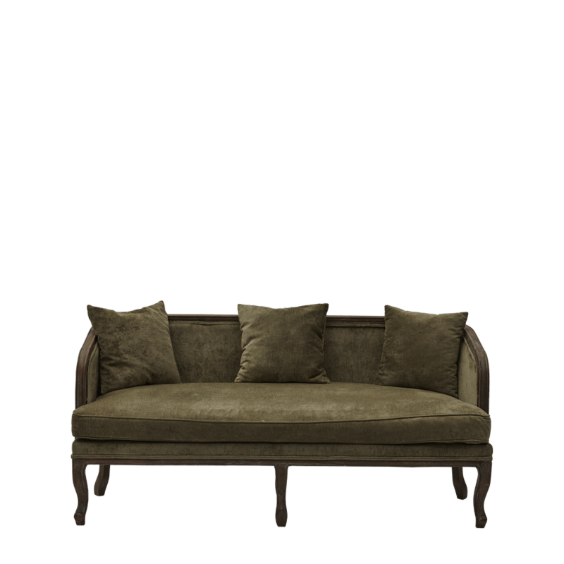 Berg Sofa Oak in Taupe