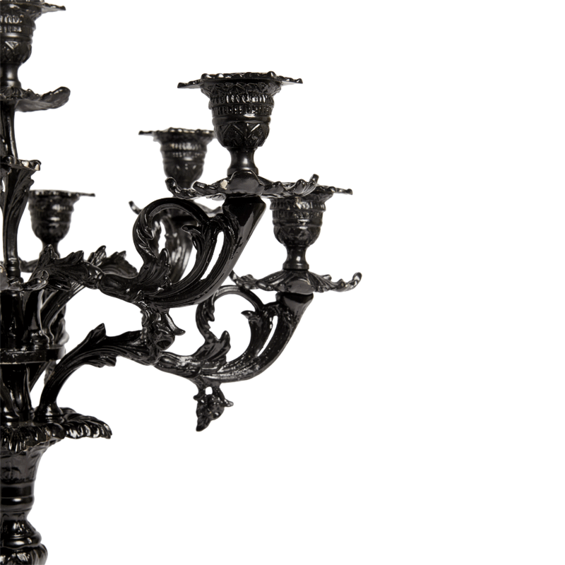 Iron Candelabra in black