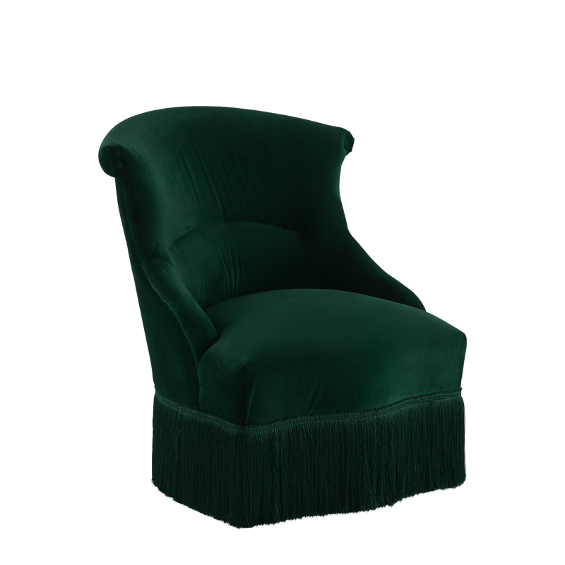 Boudoir Armchair in Emerald Green