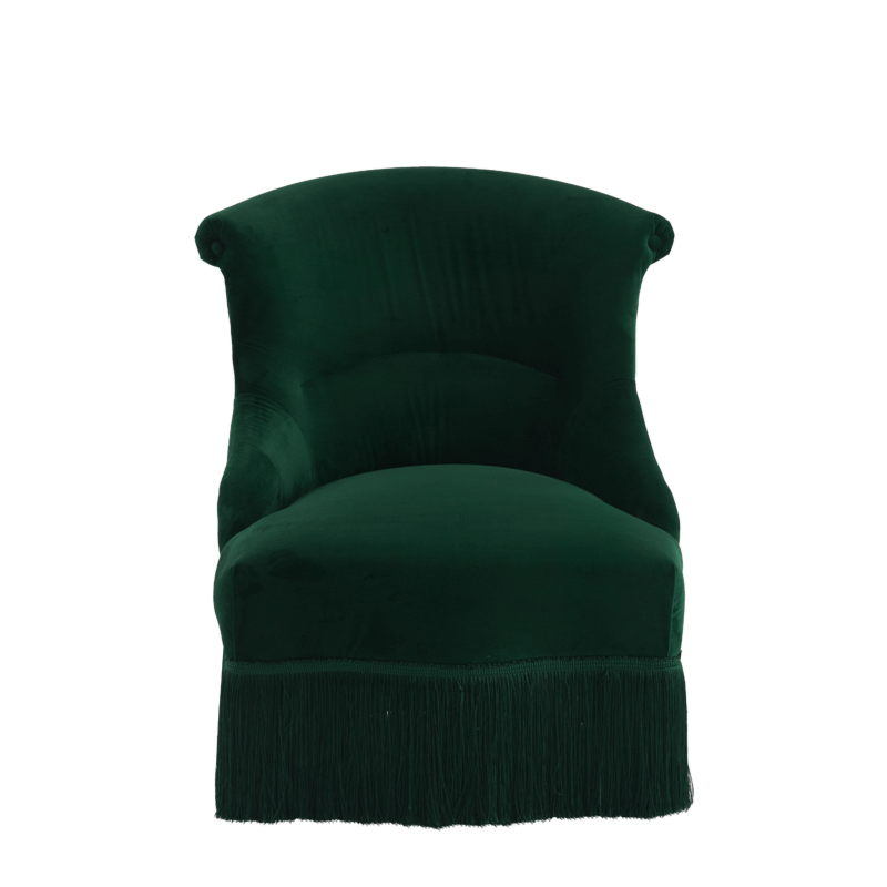 Boudoir Armchair in Emerald Green