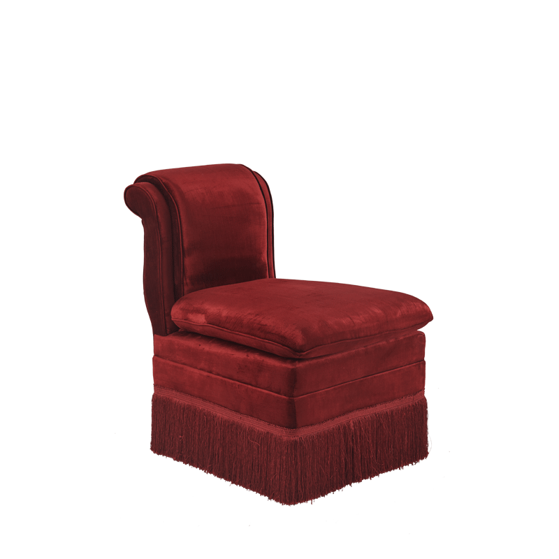 Boudoir Chair in Red Velvet