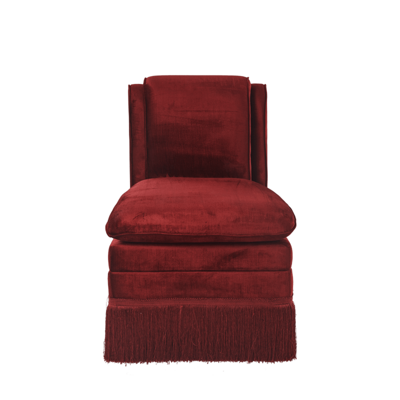 Boudoir Chair in Red Velvet