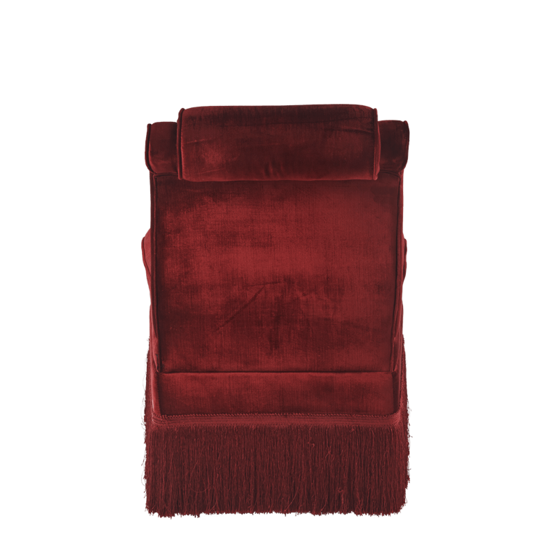 Boudoir Chair in Red Velvet