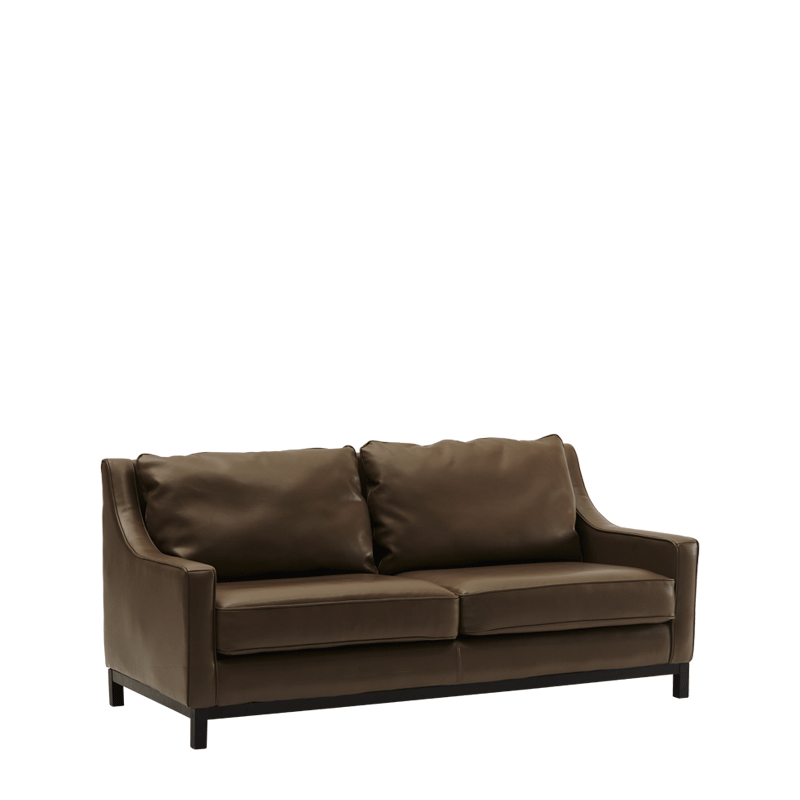 Charlton Taupe Leather Sofa