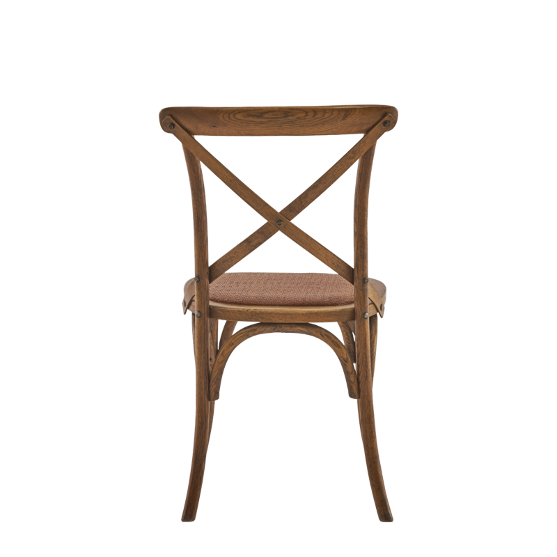 Coco Chair in Natural Wood with Cane Work Seat Pad