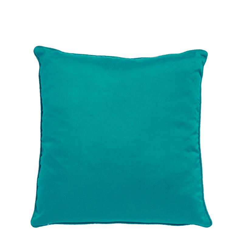 Turquoise and White Cushion