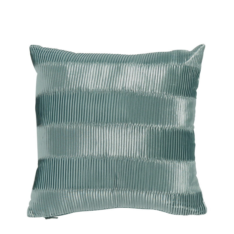 Turquoise Cushion with Large Stripes