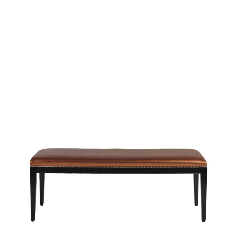 Divano Bench in Black with Copper