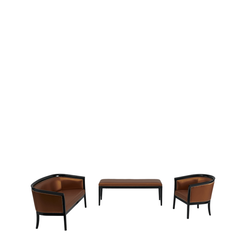 Divano Sofa in Black with Copper